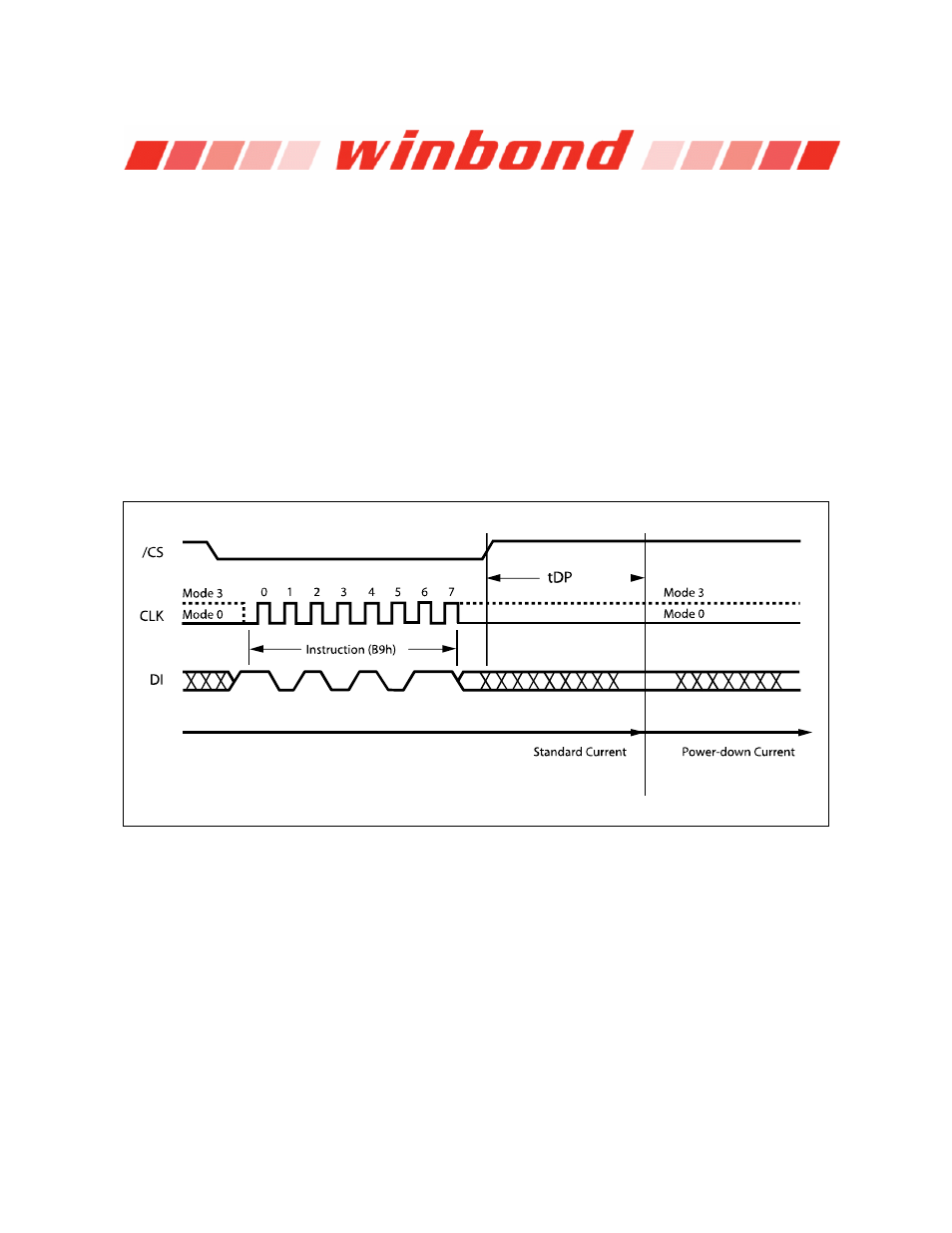 22 power-down (b9h), Power-down (b9h) | Rainbow Electronics W25Q32 User Manual | Page 39 / 60