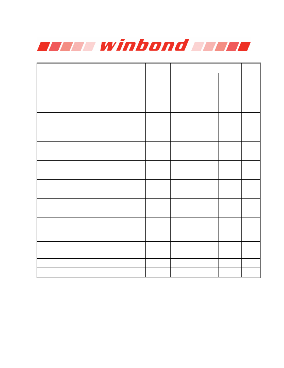 7 ac electrical characteristics, Ac electrical characteristics | Rainbow Electronics W25Q32 User Manual | Page 50 / 60