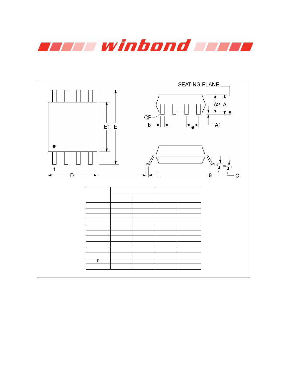 Package specification, 1 8-pin soic 208-mil (package code ss), Pin soic 208-mil (package code ss) | Rainbow Electronics W25Q32 User Manual | Page 53 / 60