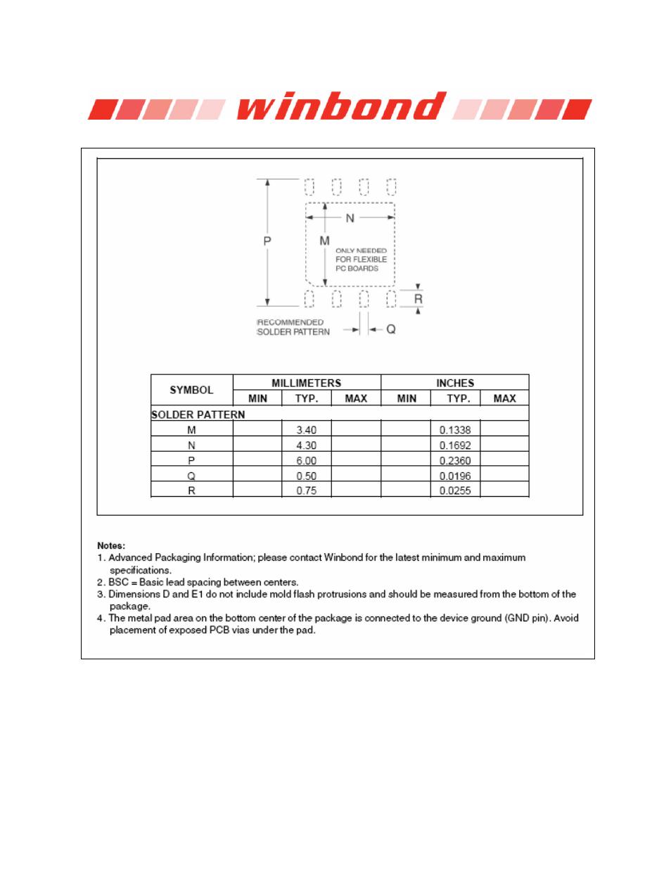 4 8-contact 6x5 wson cont’d, Contact 6x5 wson cont’d | Rainbow Electronics W25Q32 User Manual | Page 56 / 60