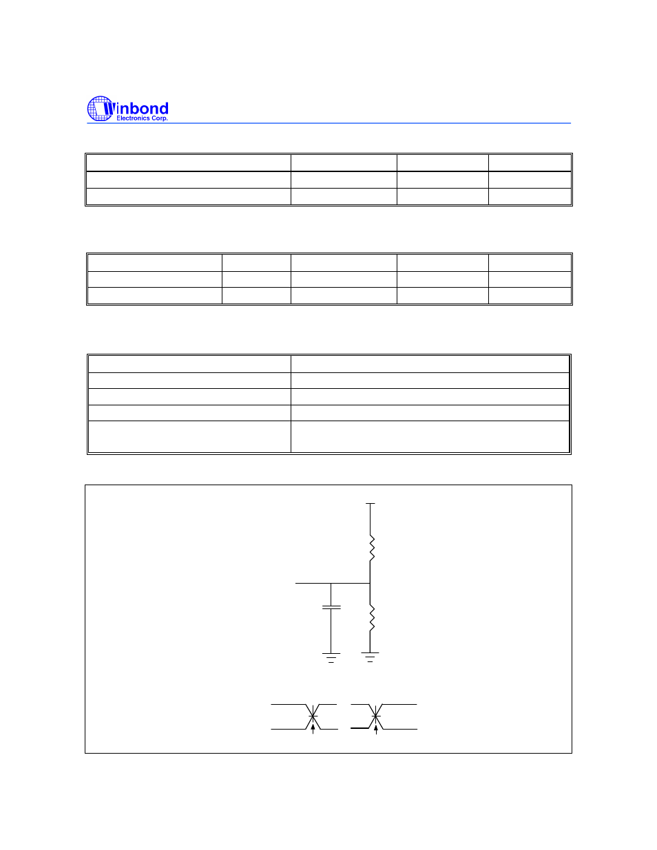 Capacitance, Ac characteristics | Rainbow Electronics W49L102 User Manual | Page 12 / 21