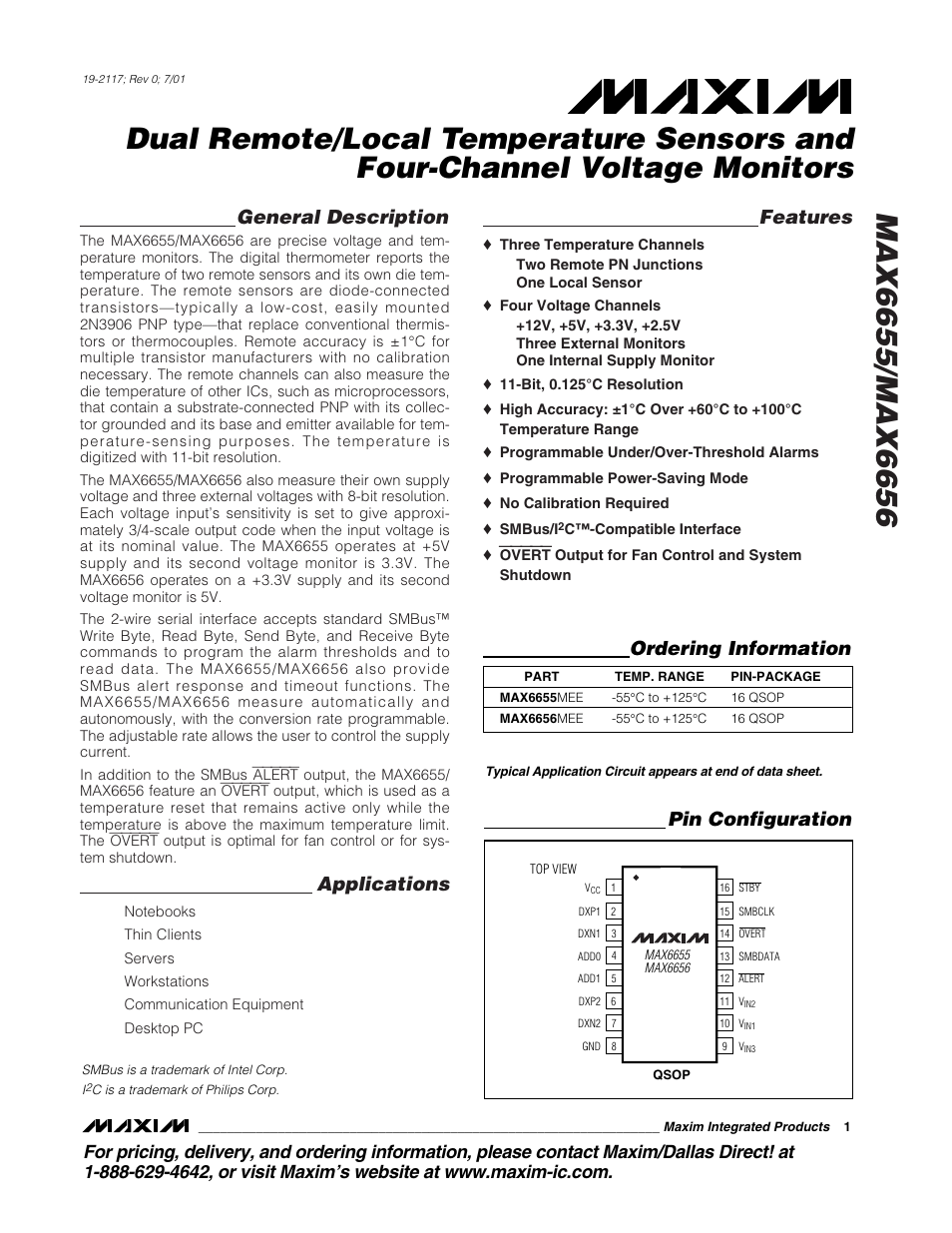 Rainbow Electronics MAX6656 User Manual | 18 pages