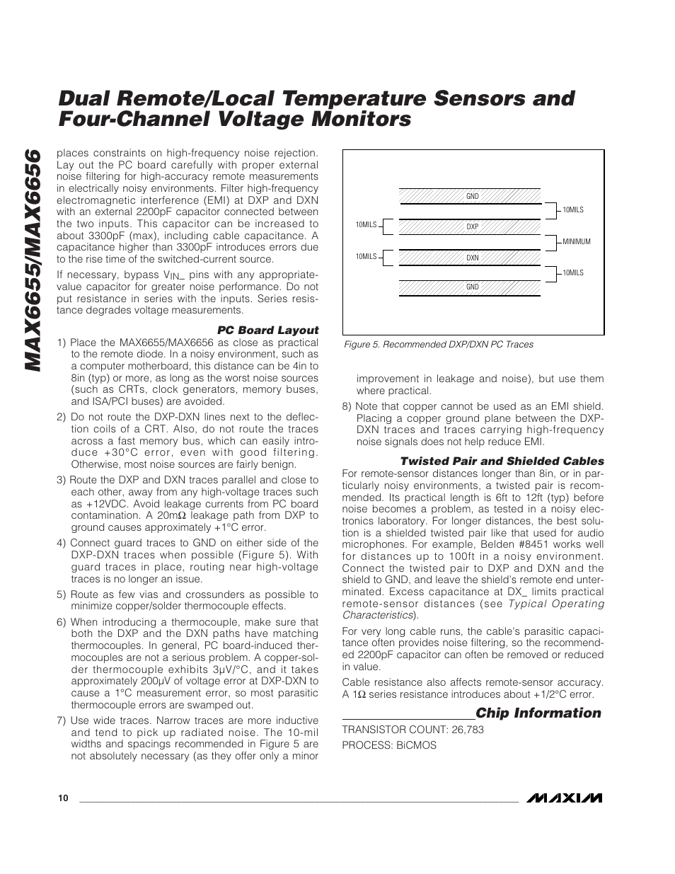 Chip information | Rainbow Electronics MAX6656 User Manual | Page 10 / 18