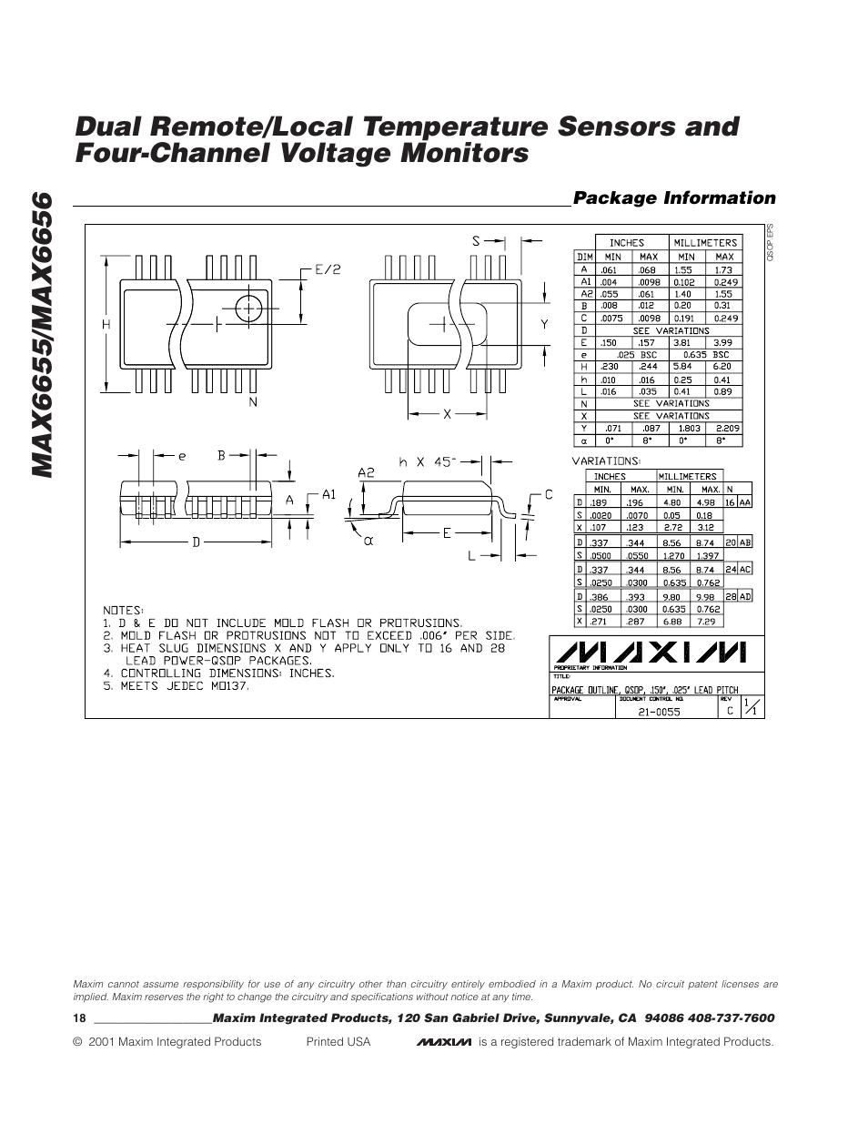 Rainbow Electronics MAX6656 User Manual | Page 18 / 18