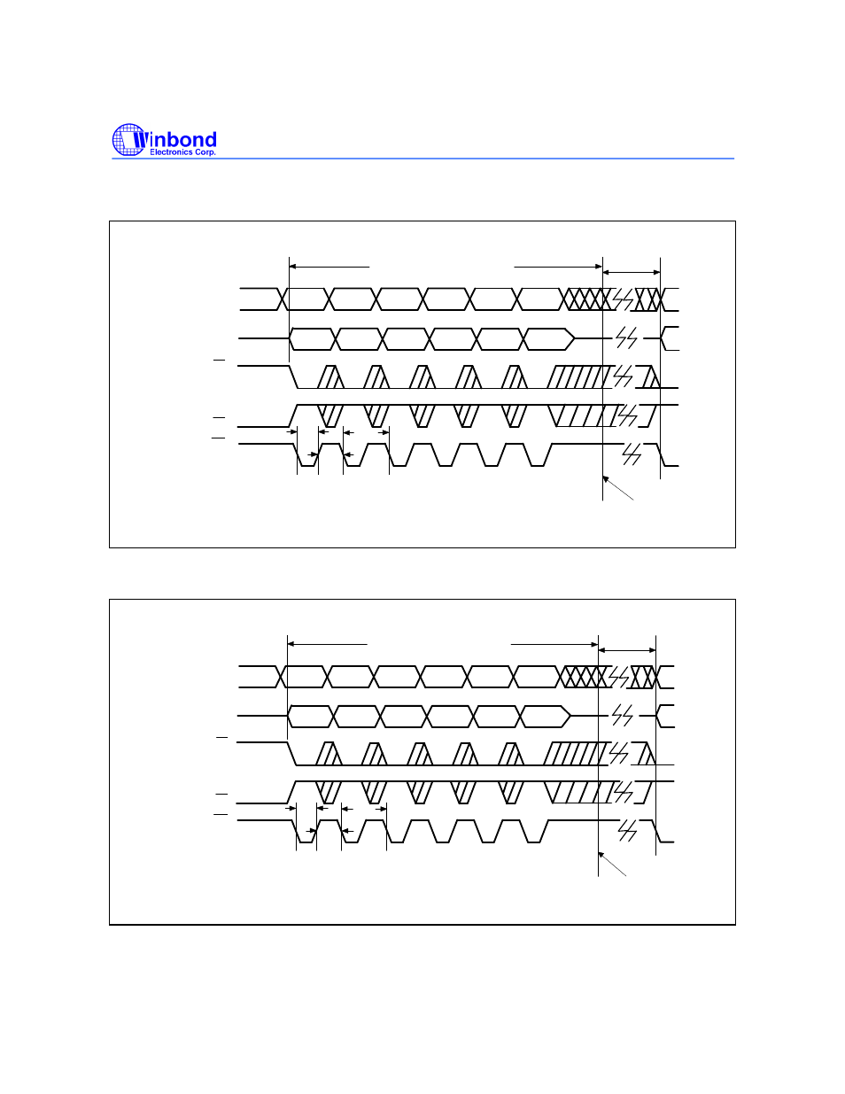 Reset software data protection timing diagram, 5 volt-only software chip erase timing diagram | Rainbow Electronics W29C040 User Manual | Page 17 / 20