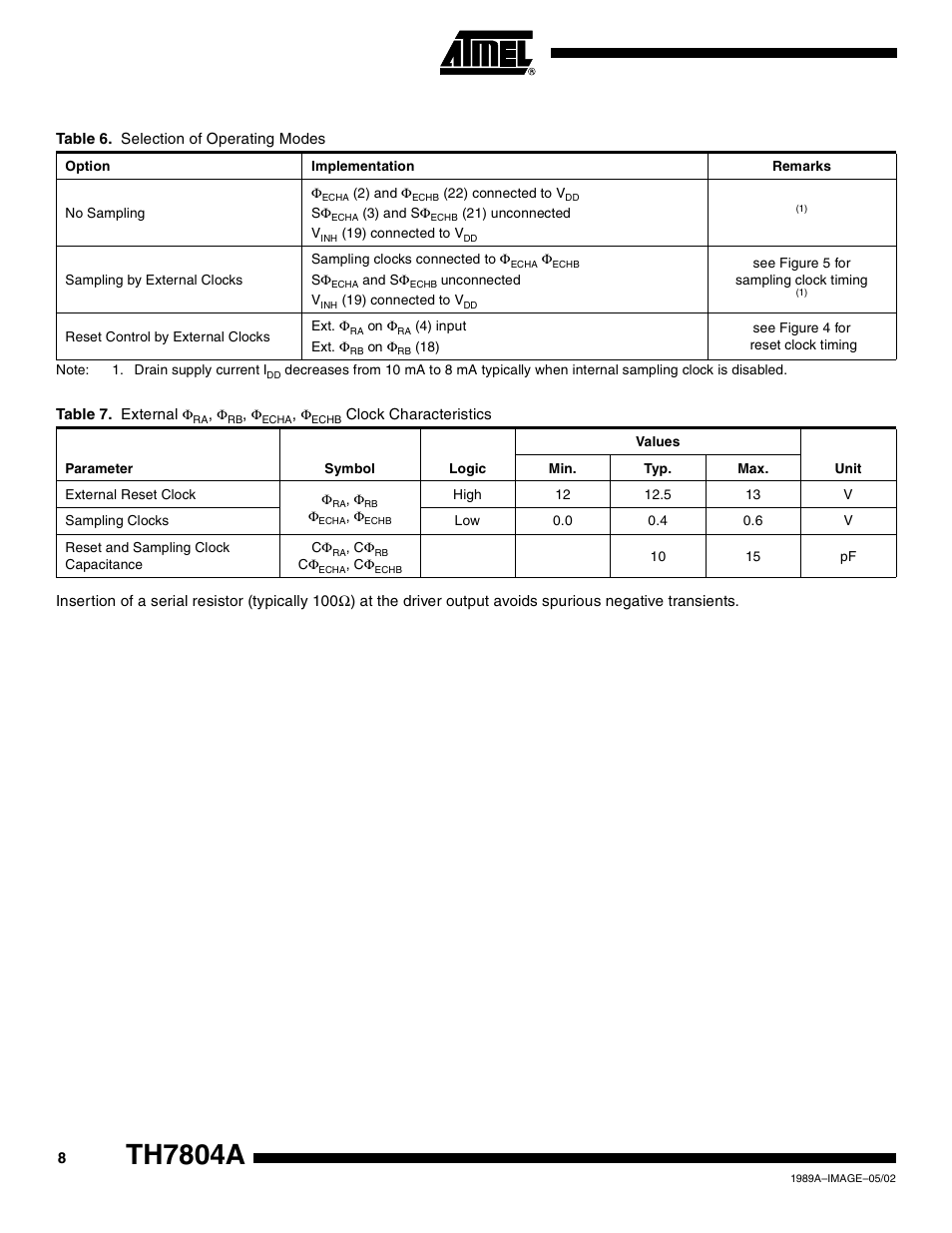 Th7804a | Rainbow Electronics TH7804A User Manual | Page 8 / 11