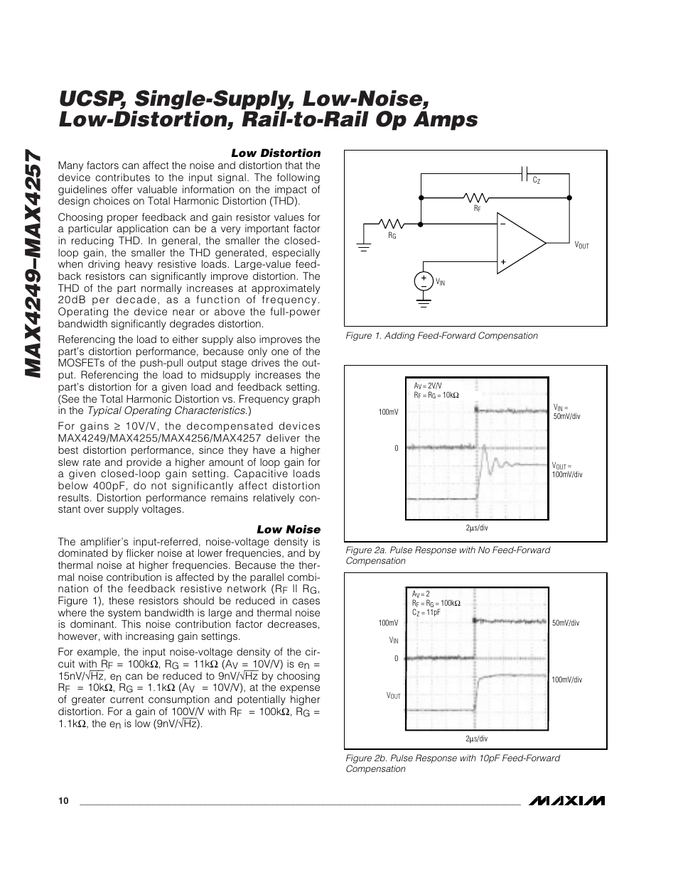 Rainbow Electronics MAX4249_MAX4257 User Manual | Page 10 / 19