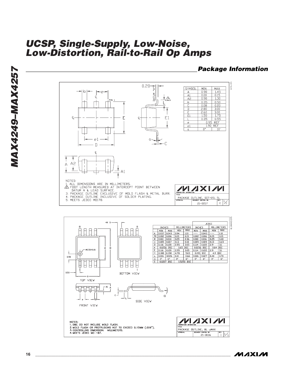 Rainbow Electronics MAX4249_MAX4257 User Manual | Page 16 / 19
