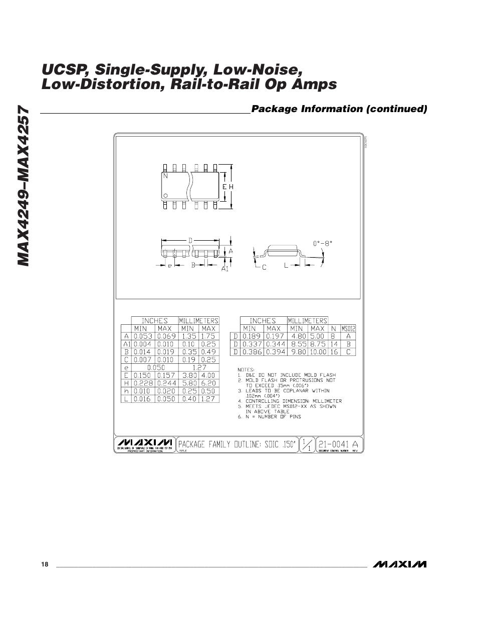 Rainbow Electronics MAX4249_MAX4257 User Manual | Page 18 / 19