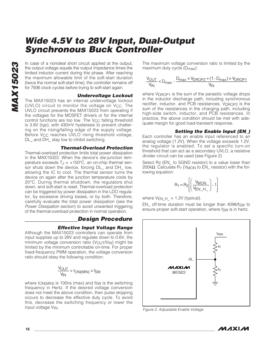 Design procedure | Rainbow Electronics MAX15023 User Manual | Page 16 / 27