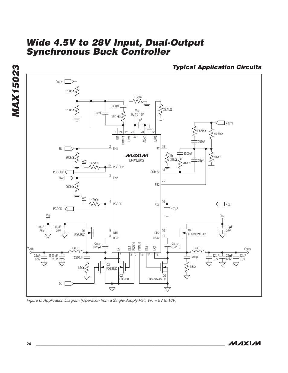 Typical application circuits | Rainbow Electronics MAX15023 User Manual | Page 24 / 27