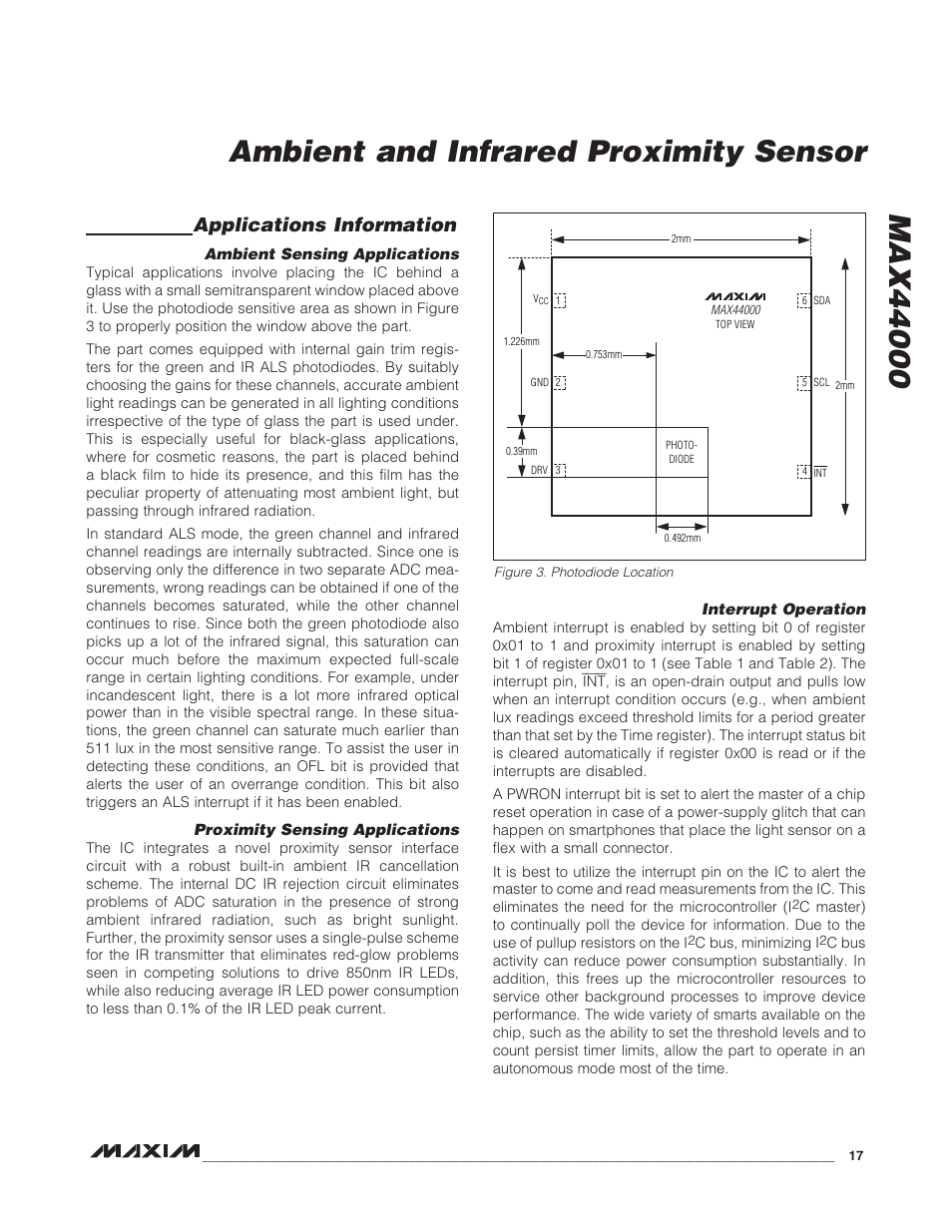 Applications information | Rainbow Electronics MAX44000 User Manual | Page 17 / 24