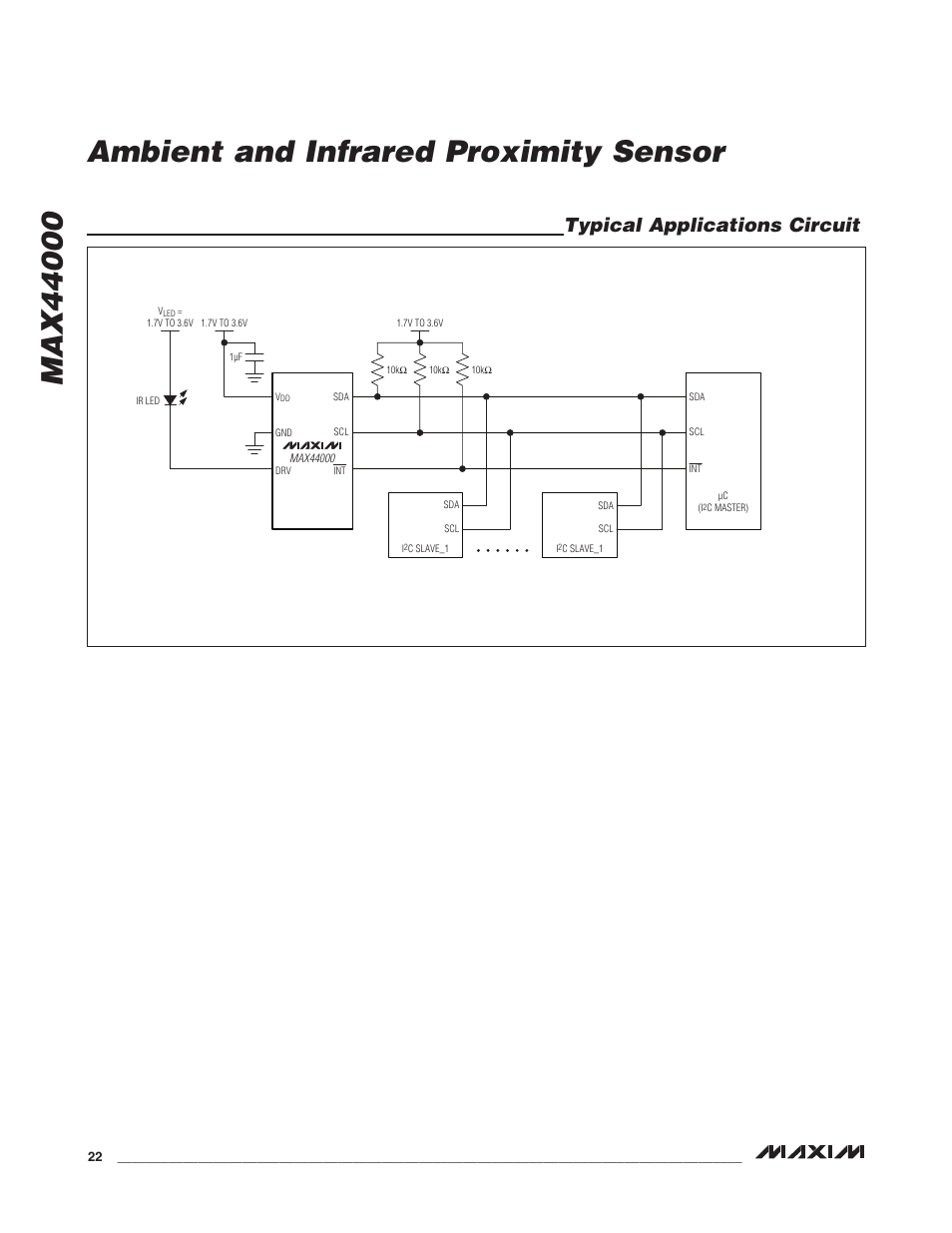Typical applications circuit | Rainbow Electronics MAX44000 User Manual | Page 22 / 24