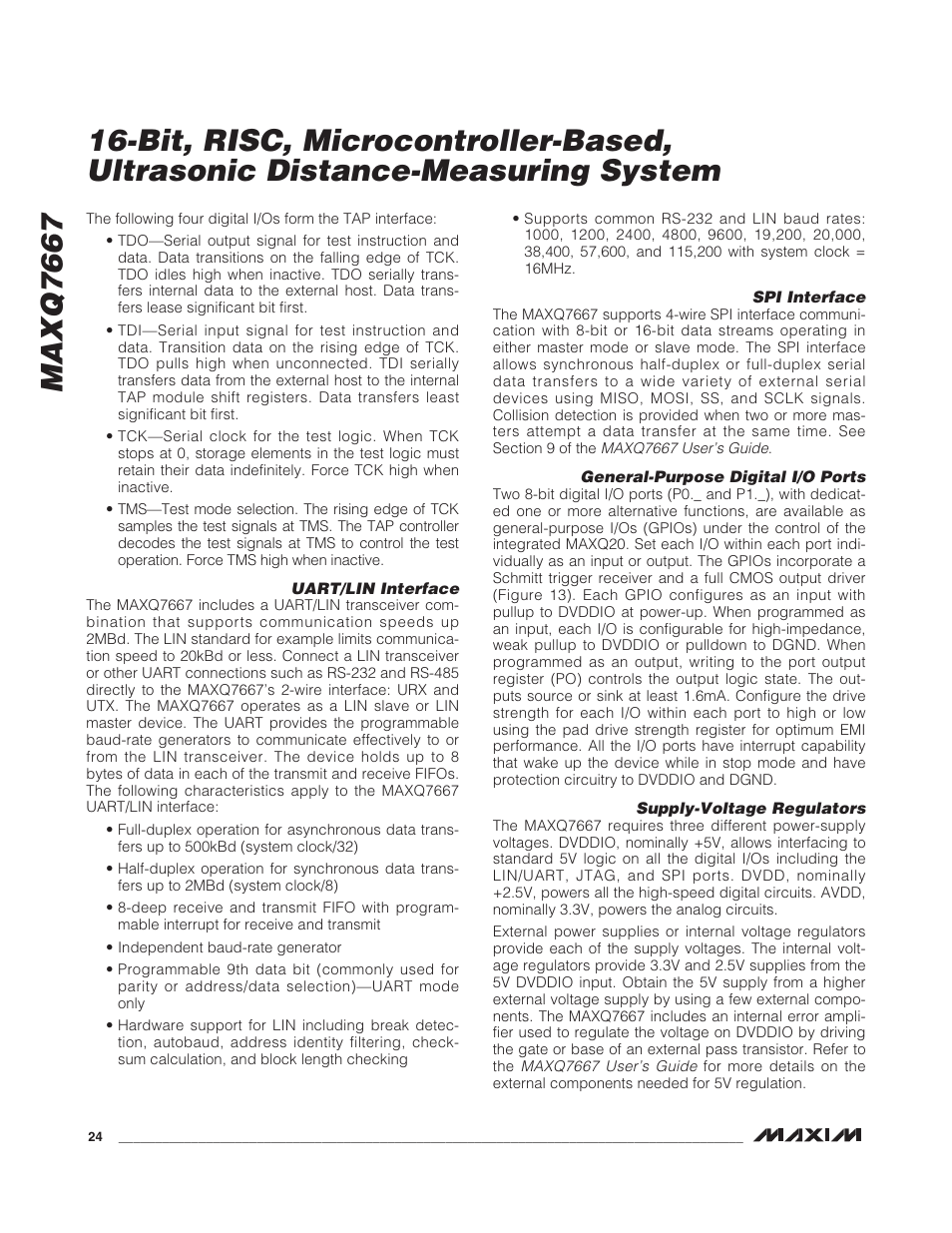 Rainbow Electronics MAXQ7667 User Manual | Page 24 / 40