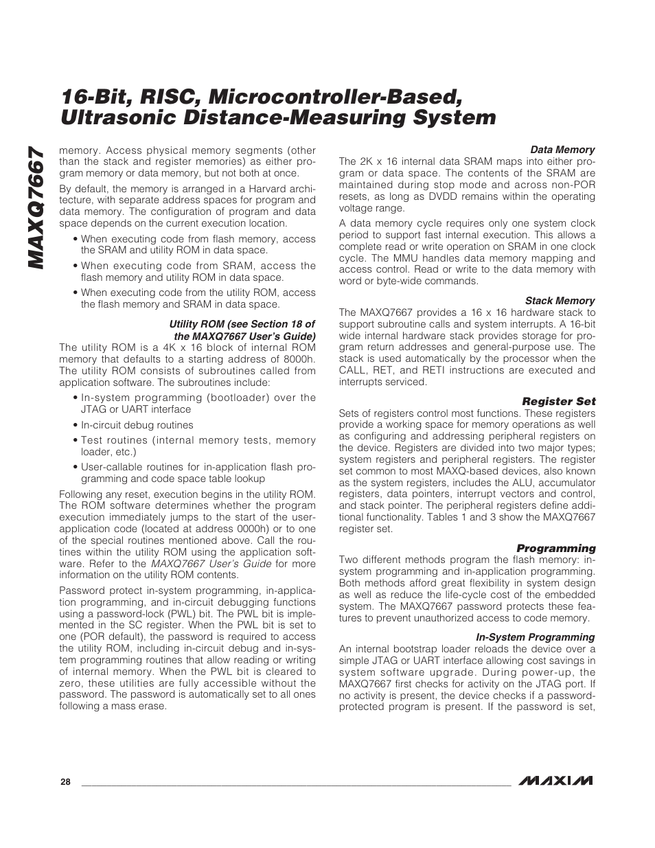 Rainbow Electronics MAXQ7667 User Manual | Page 28 / 40