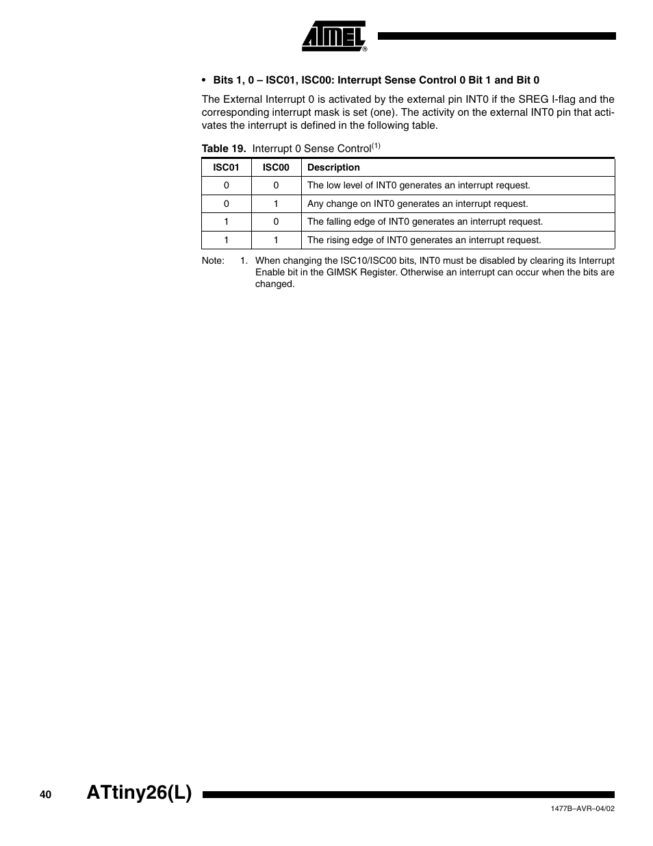 Attiny26(l) | Rainbow Electronics ATtiny26L User Manual | Page 40 / 151