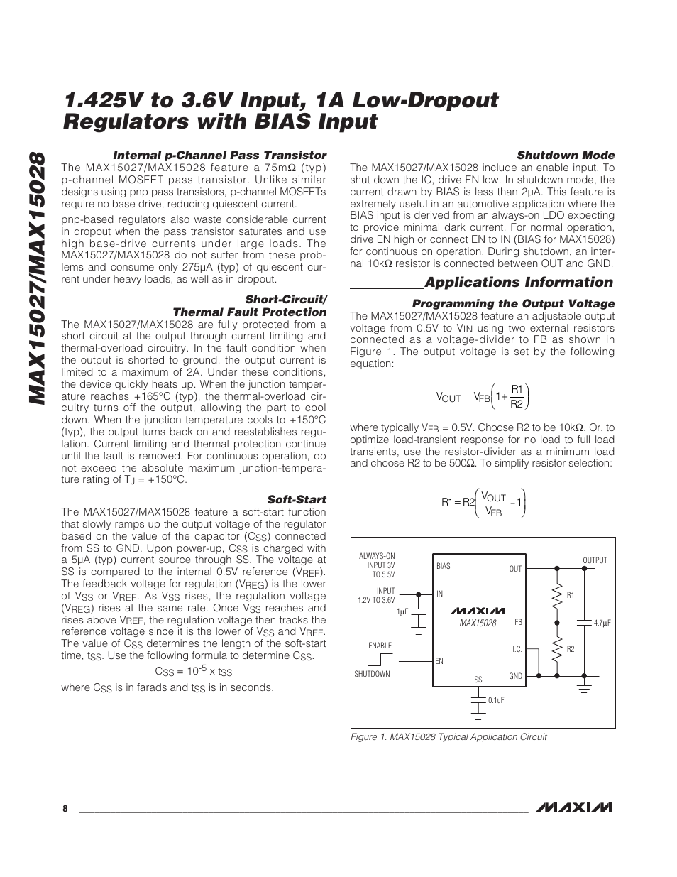 Applications information | Rainbow Electronics MAX15028 User Manual | Page 8 / 10