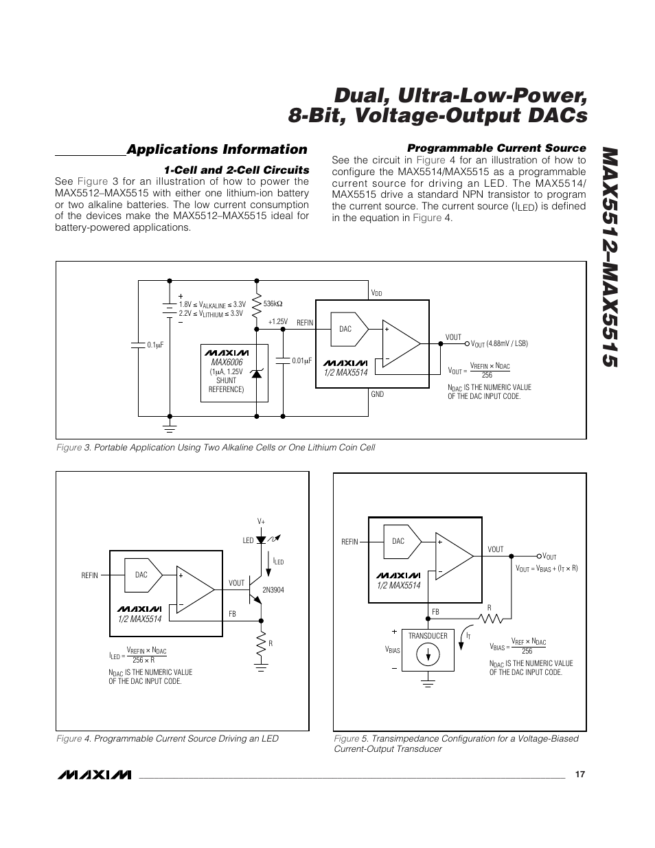 Applications information | Rainbow Electronics MAX5515 User Manual | Page 17 / 23
