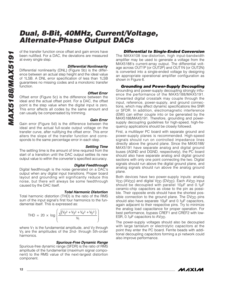 Rainbow Electronics MAX5191 User Manual | Page 12 / 14
