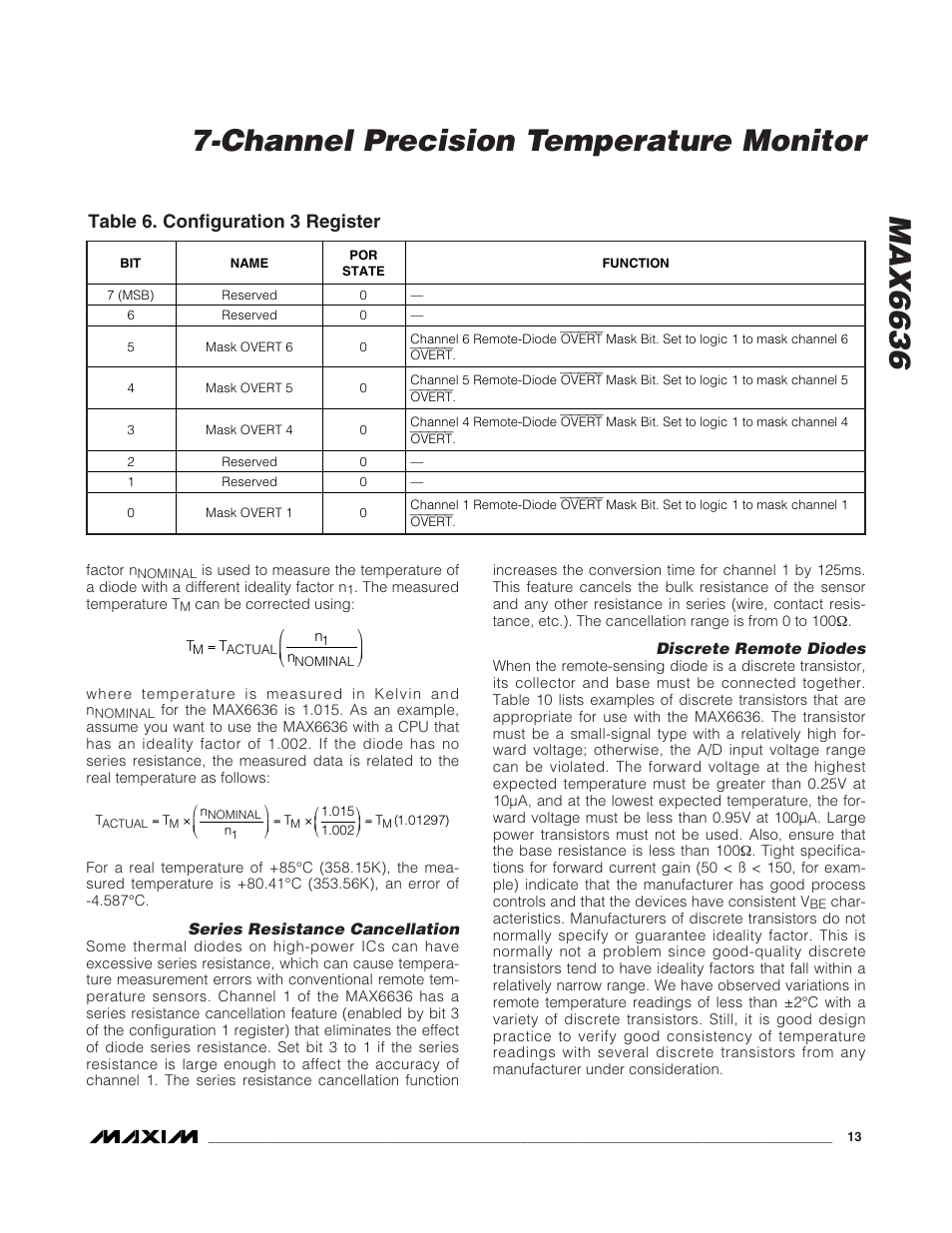 Table 6. configuration 3 register | Rainbow Electronics MAX6636 User Manual | Page 13 / 18