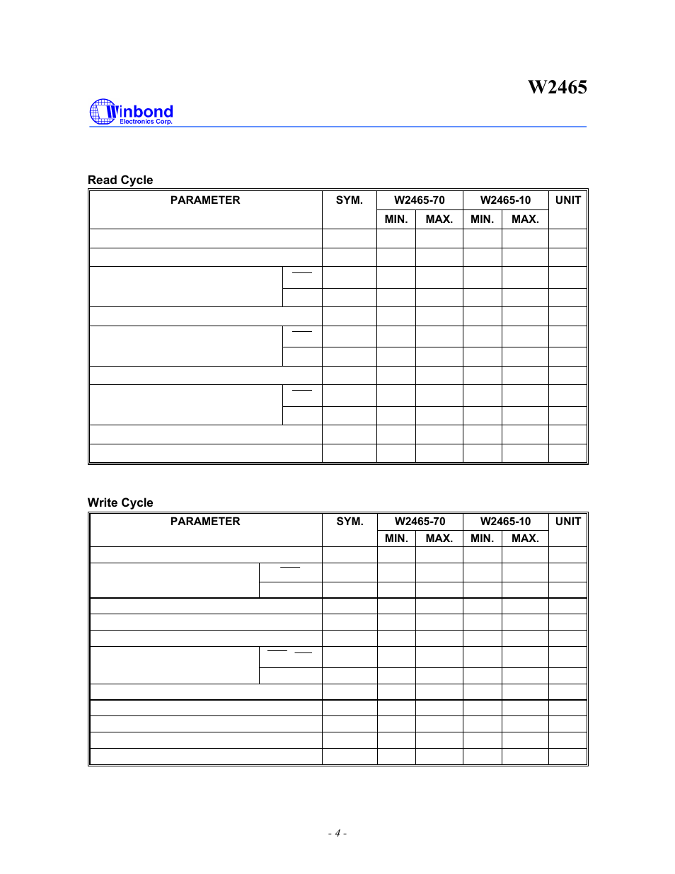 W2465 | Rainbow Electronics W2465 User Manual | Page 4 / 10