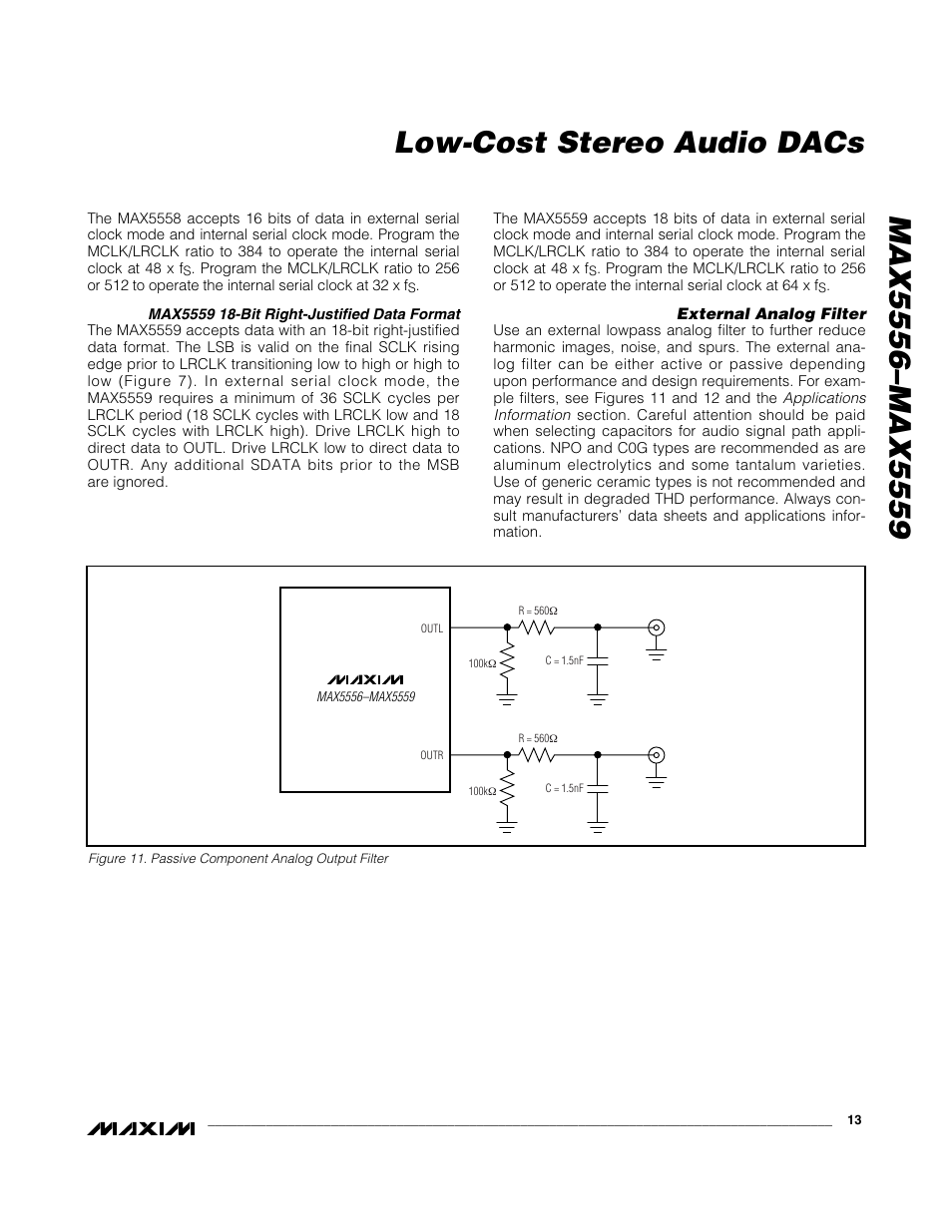 Rainbow Electronics MAX5559 User Manual | Page 13 / 19
