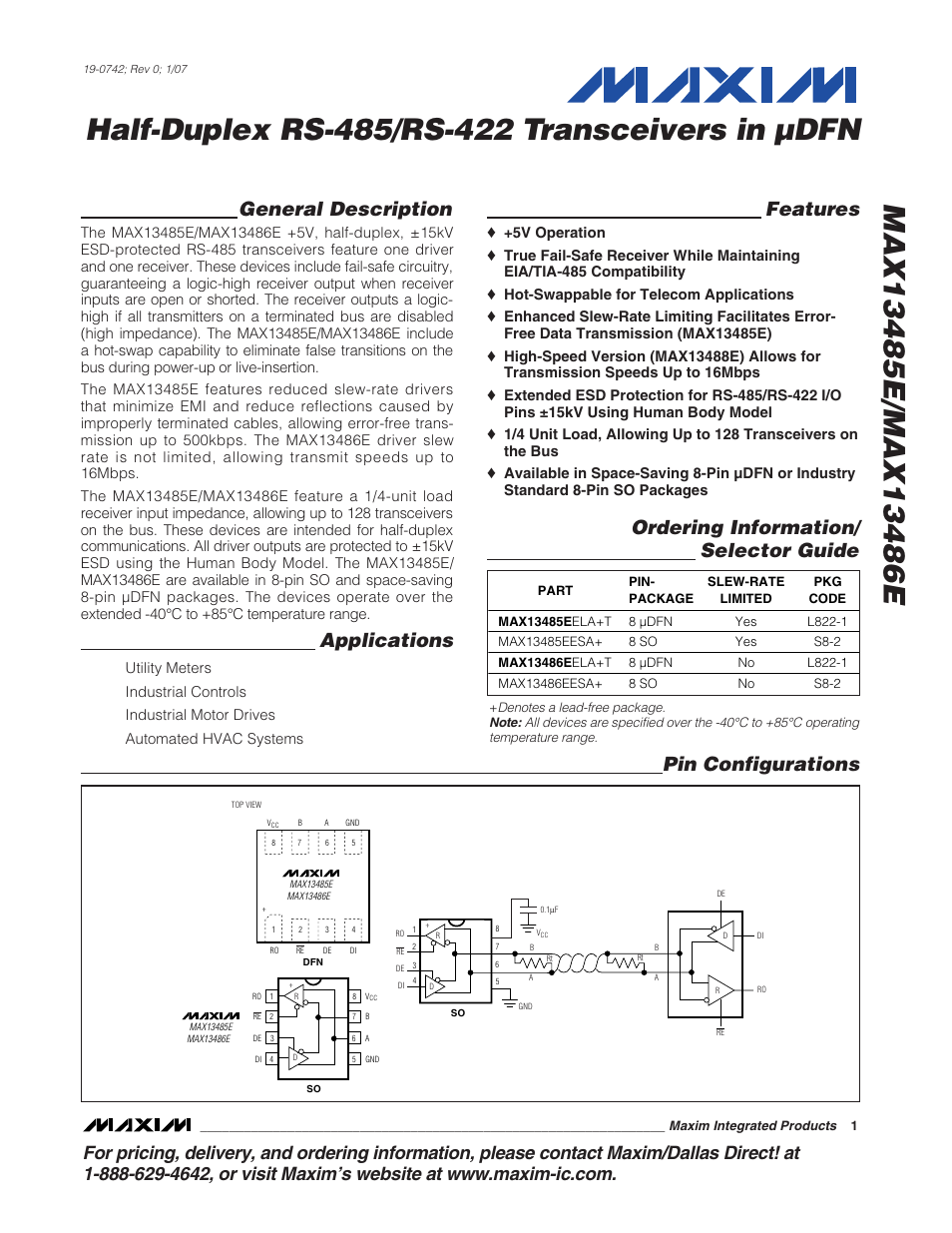 Rainbow Electronics MAX13486E User Manual | 16 pages