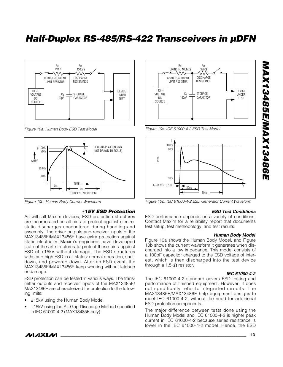 15v esd protection | Rainbow Electronics MAX13486E User Manual | Page 13 / 16