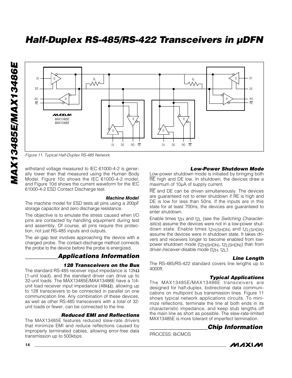 Applications information, Chip information | Rainbow Electronics MAX13486E User Manual | Page 14 / 16