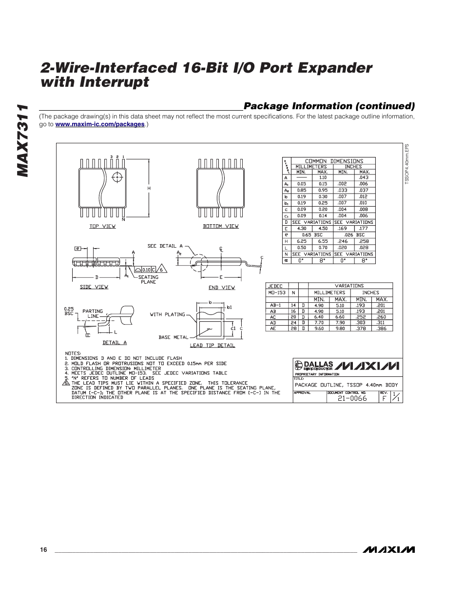 Rainbow Electronics MAX7311 User Manual | Page 16 / 17