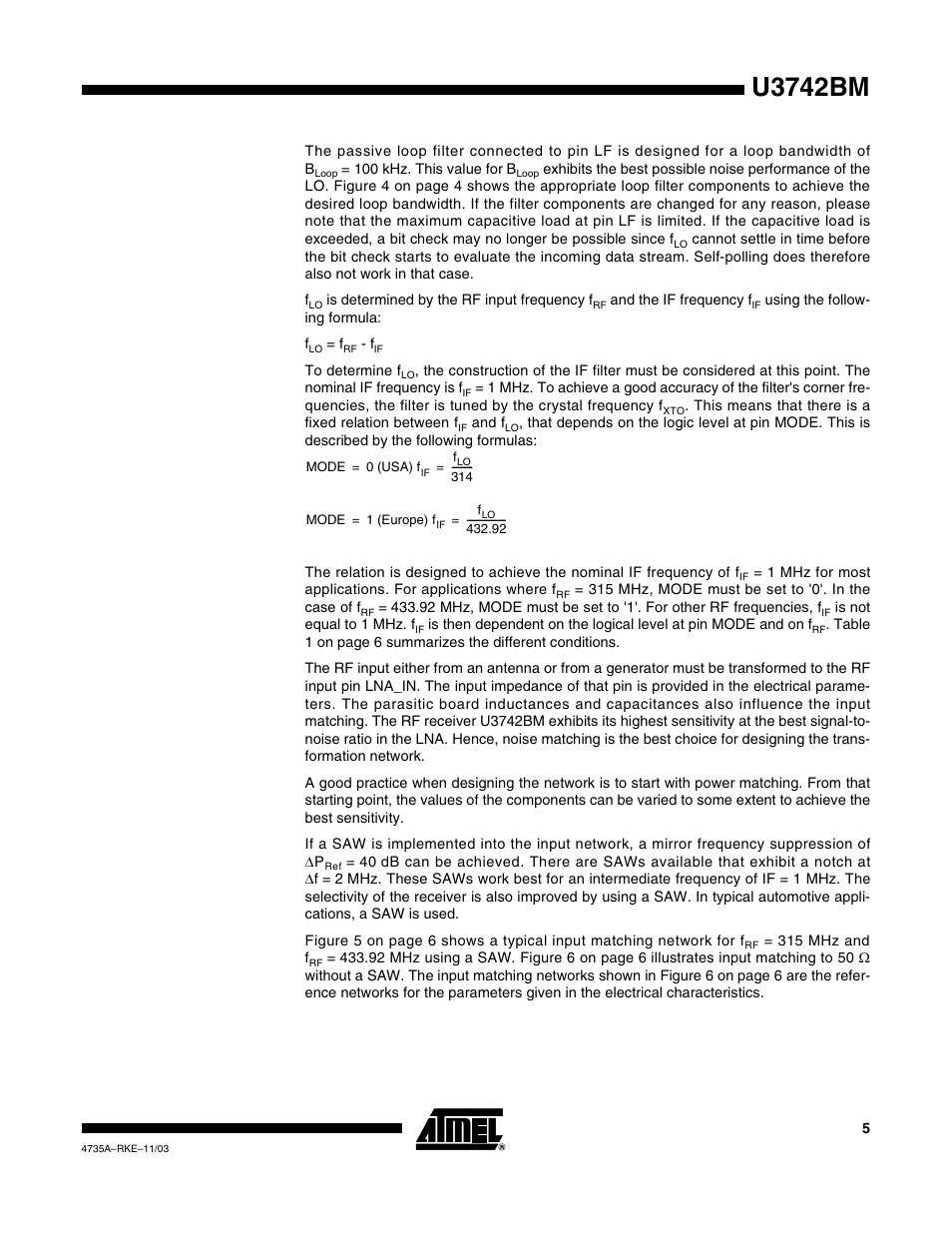 U3742bm | Rainbow Electronics U3742BM User Manual | Page 5 / 32