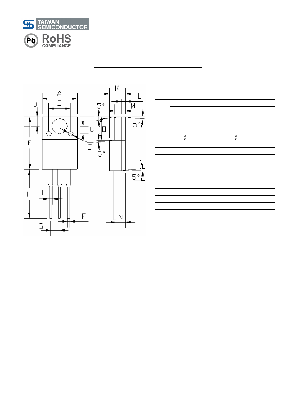 Tsm13n50, 500v n-channel power mosfet, Ito-220 mechanical drawing | Rainbow Electronics TSM13N50 User Manual | Page 9 / 10