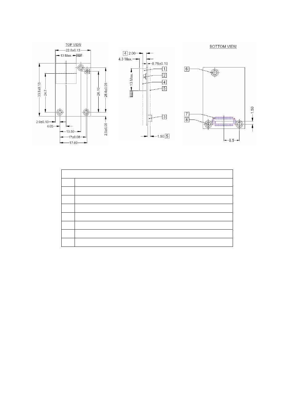Mechanical, 1 wireless lan module dimensional outline | Rainbow Electronics DAB-WLS-C01 (WiFi) User Manual | Page 6 / 20