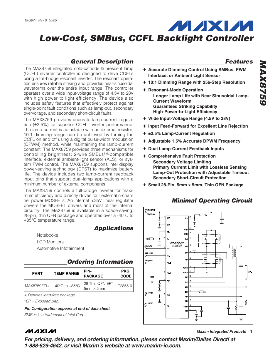 Rainbow Electronics MAX8759 User Manual | 31 pages