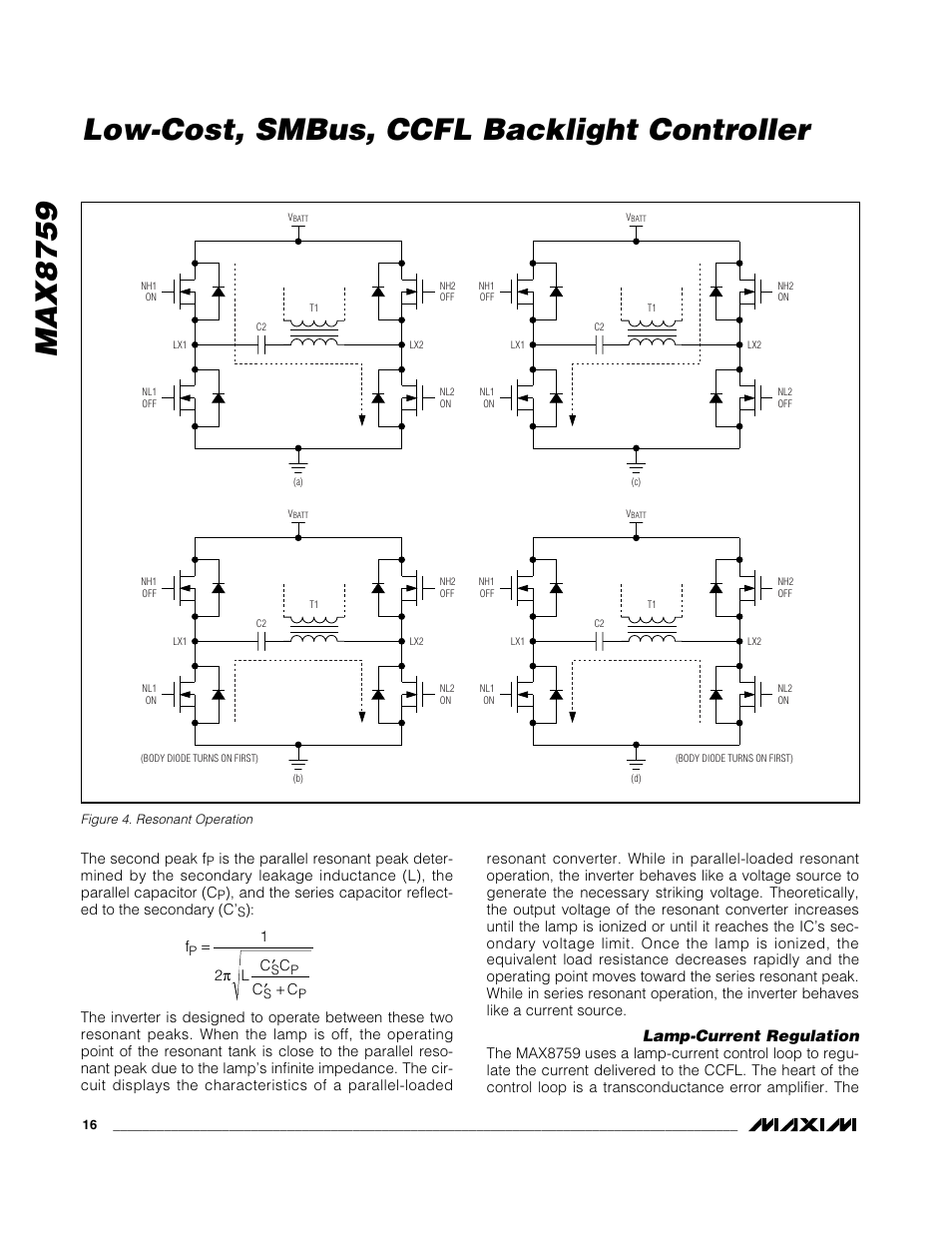 Max8759, Low-cost, smbus, ccfl backlight controller | Rainbow Electronics MAX8759 User Manual | Page 16 / 31