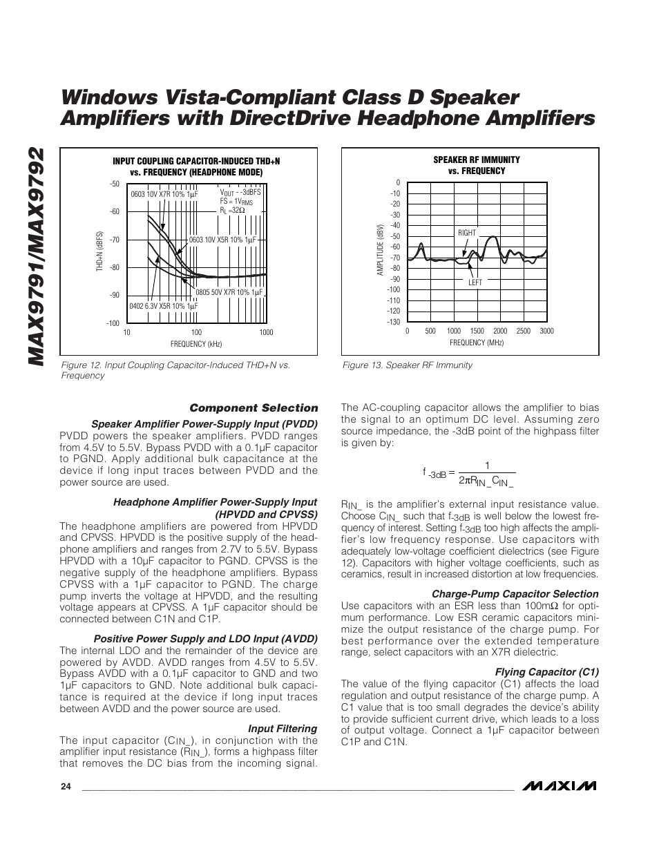 Rainbow Electronics MAX9792 User Manual | Page 24 / 30