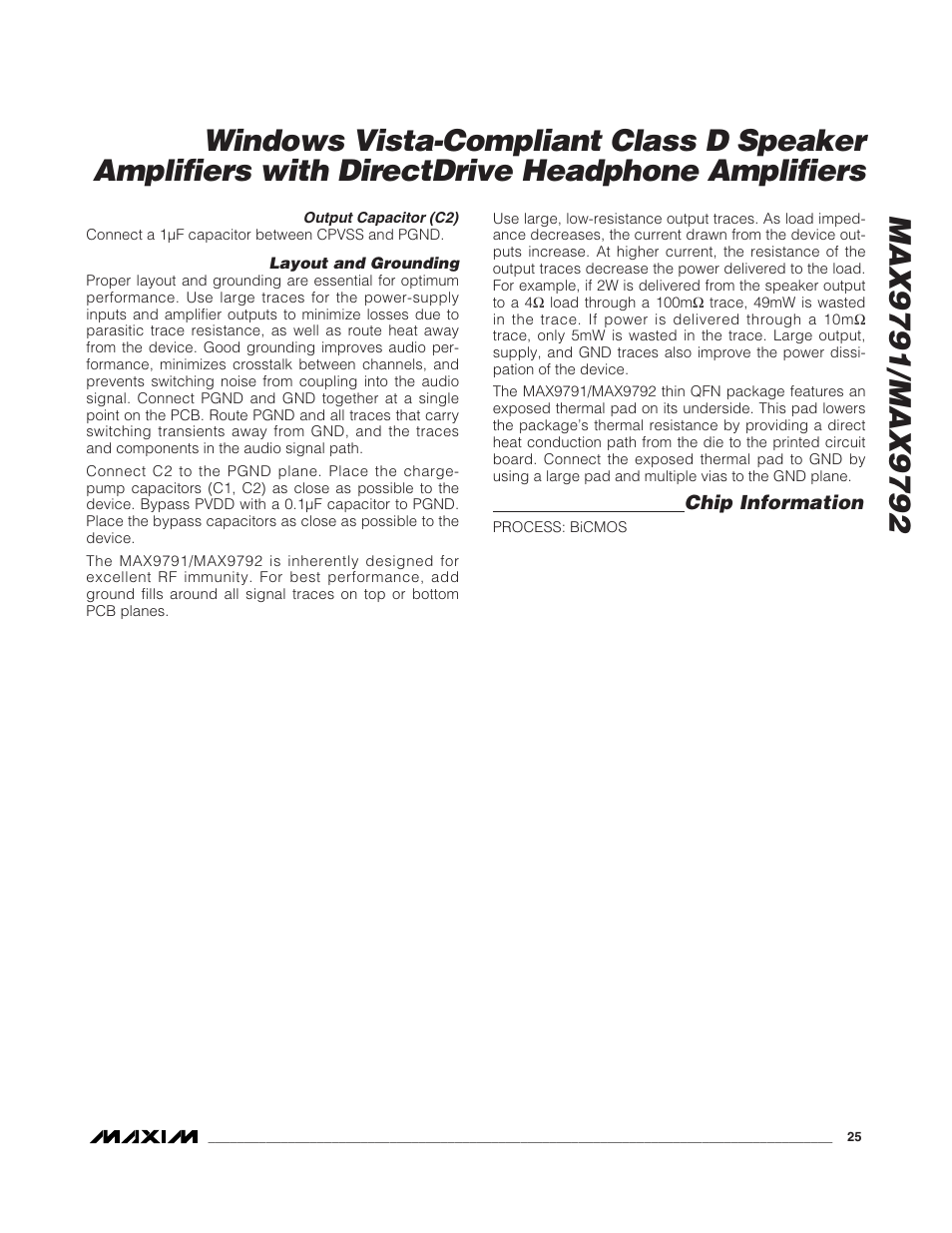 Rainbow Electronics MAX9792 User Manual | Page 25 / 30