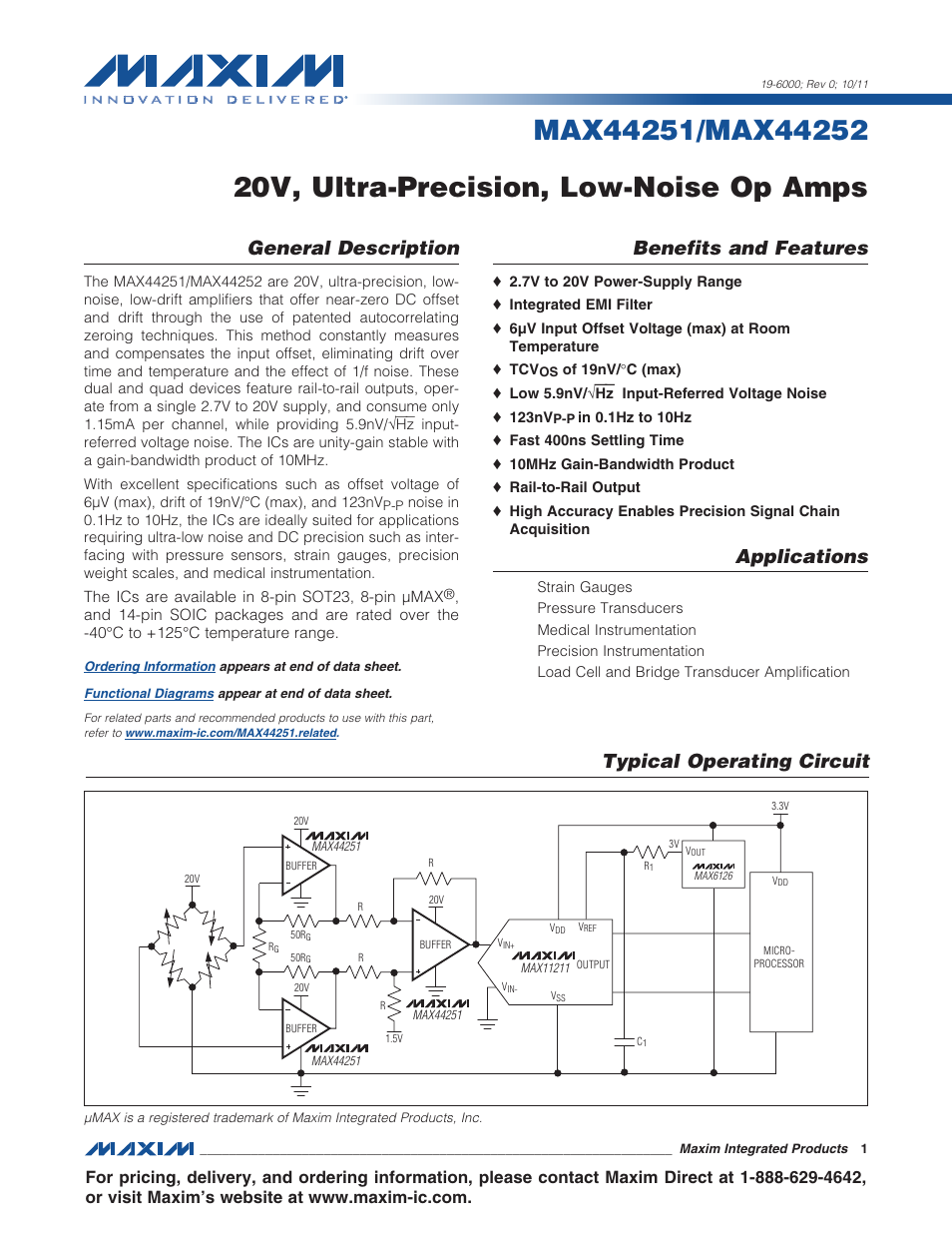 Rainbow Electronics MAX44252 User Manual | 15 pages