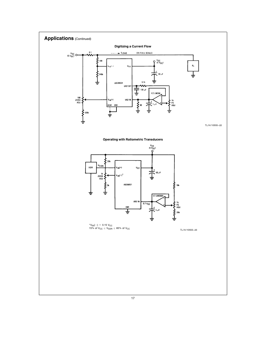 Applications | Rainbow Electronics ADC08038 User Manual | Page 17 / 24