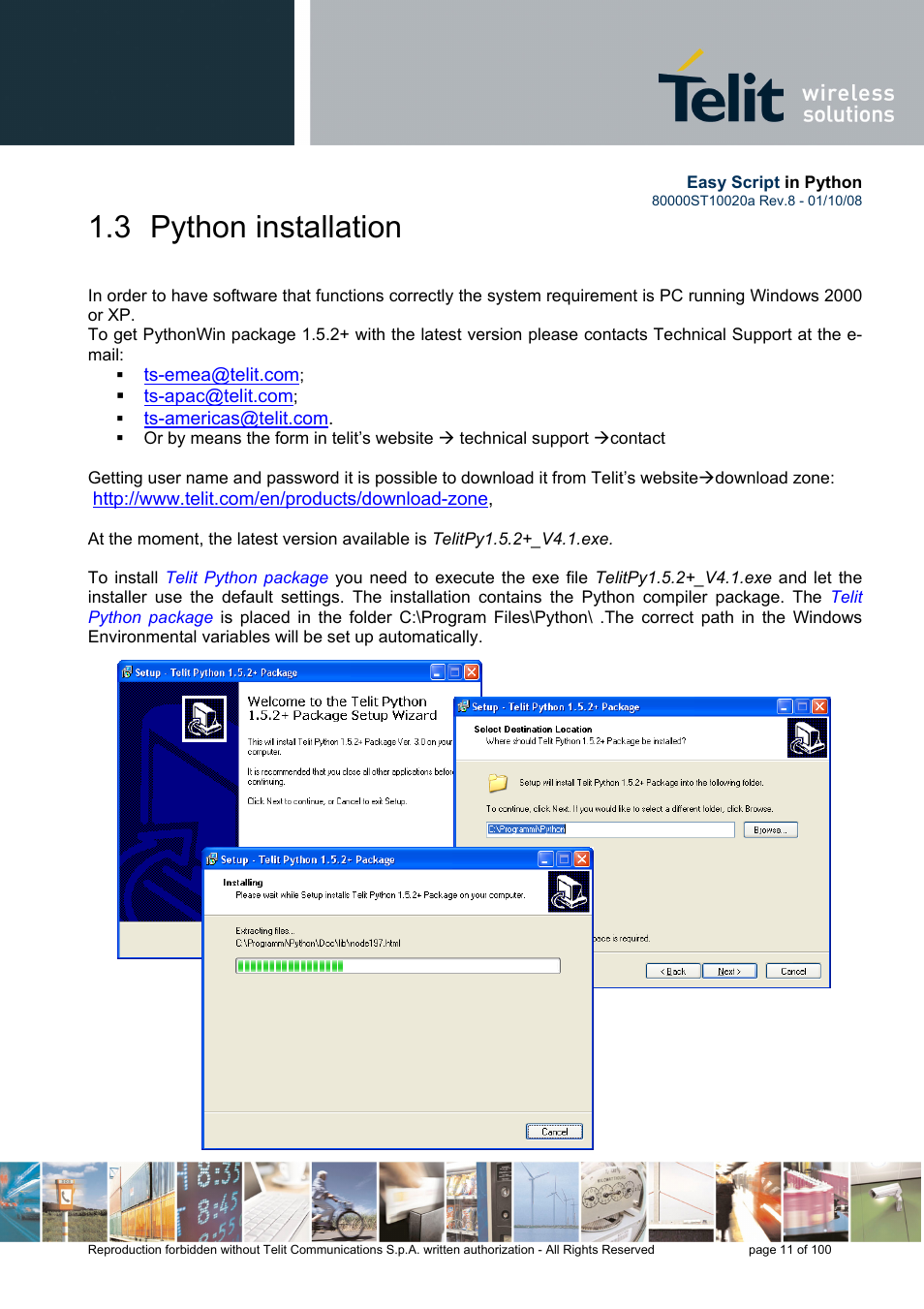 3 python installation | Rainbow Electronics GM862-GPS User Manual | Page 11 / 100