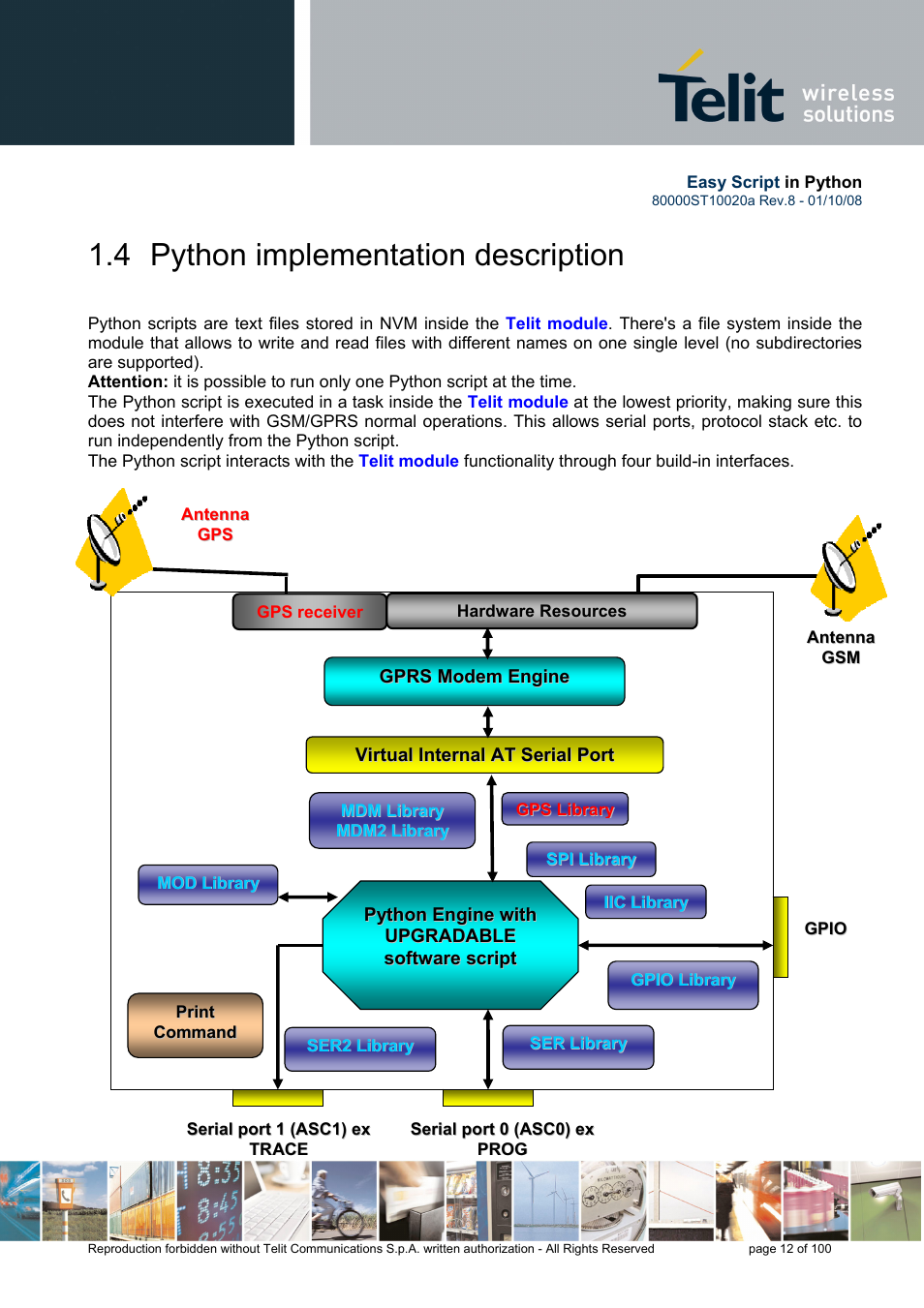 4 python implementation description | Rainbow Electronics GM862-GPS User Manual | Page 12 / 100