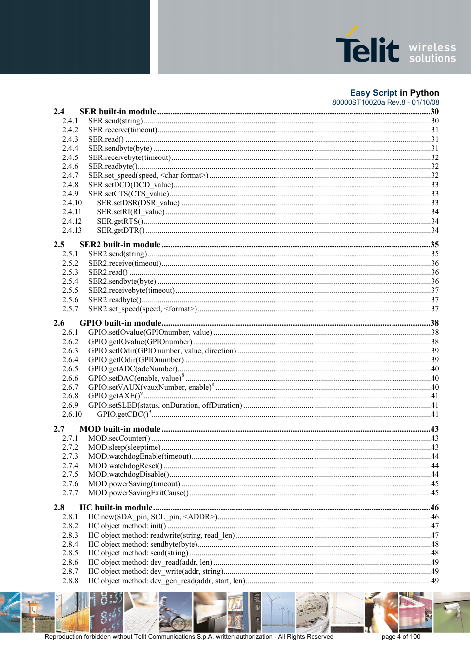 Rainbow Electronics GM862-GPS User Manual | Page 4 / 100
