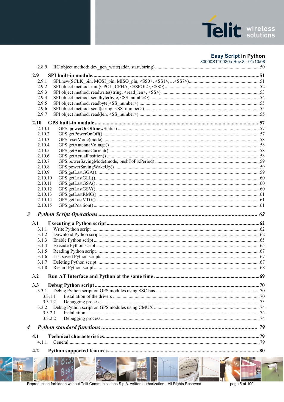Rainbow Electronics GM862-GPS User Manual | Page 5 / 100
