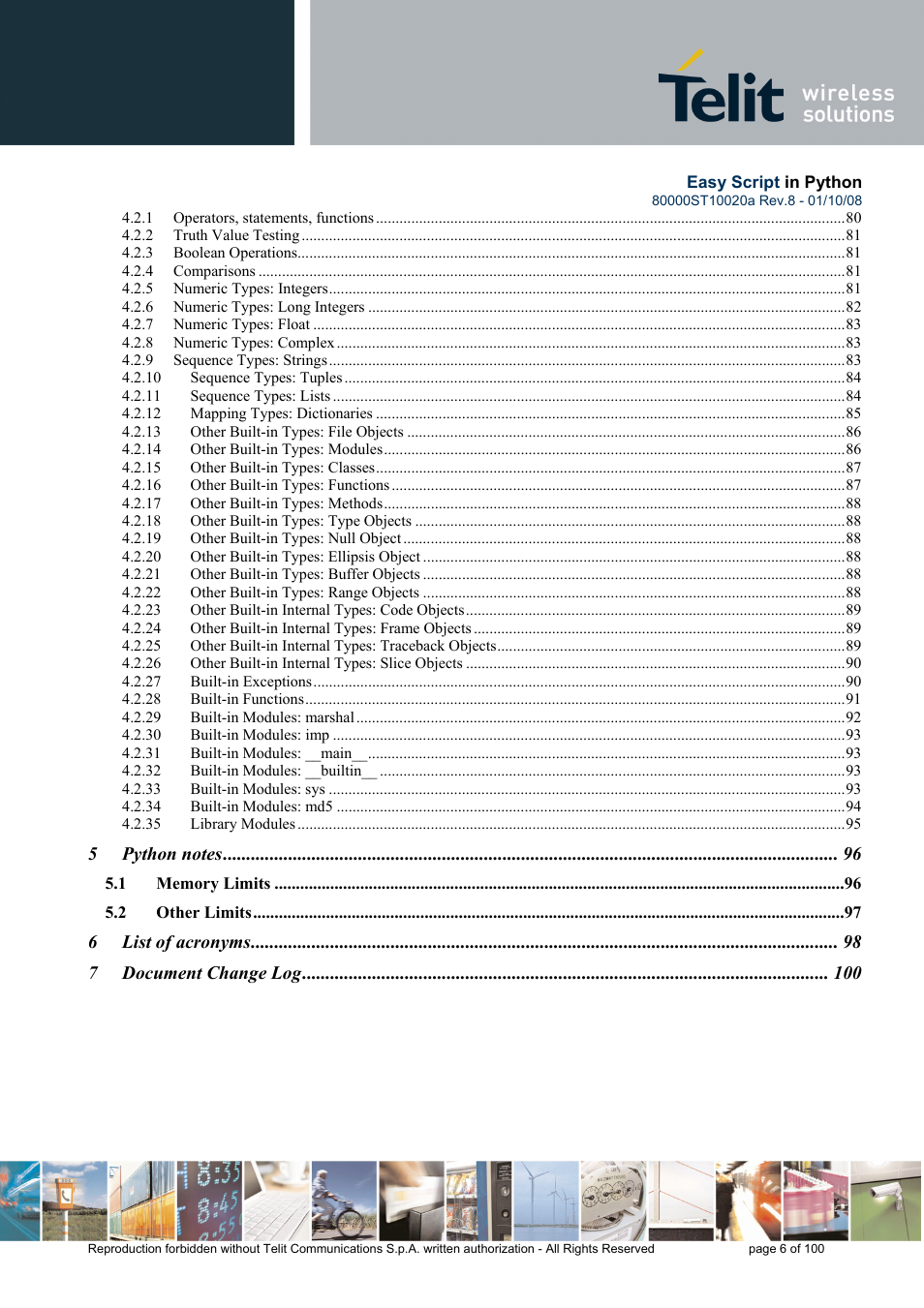 Rainbow Electronics GM862-GPS User Manual | Page 6 / 100