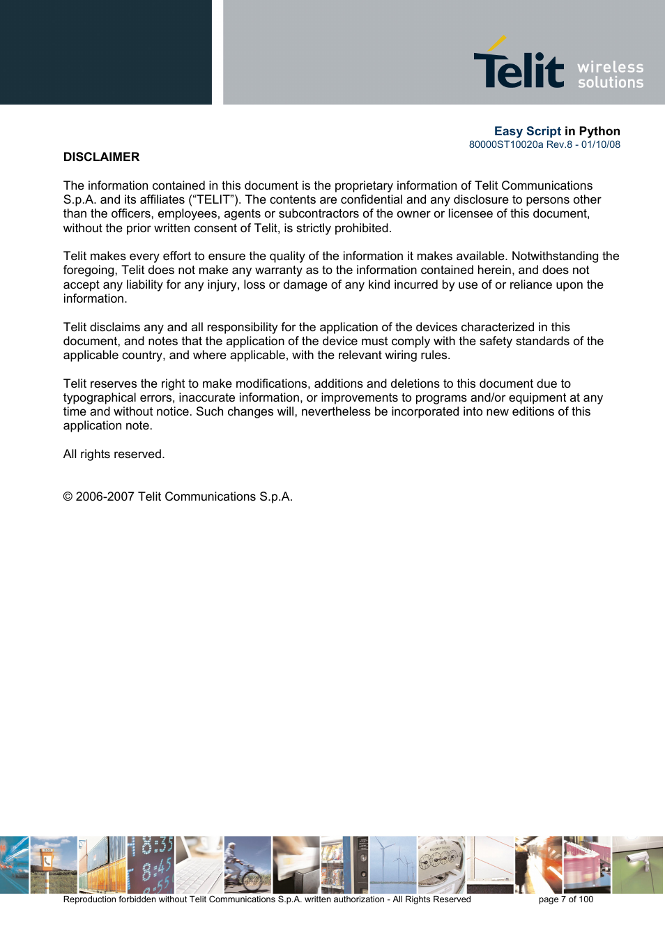 Rainbow Electronics GM862-GPS User Manual | Page 7 / 100