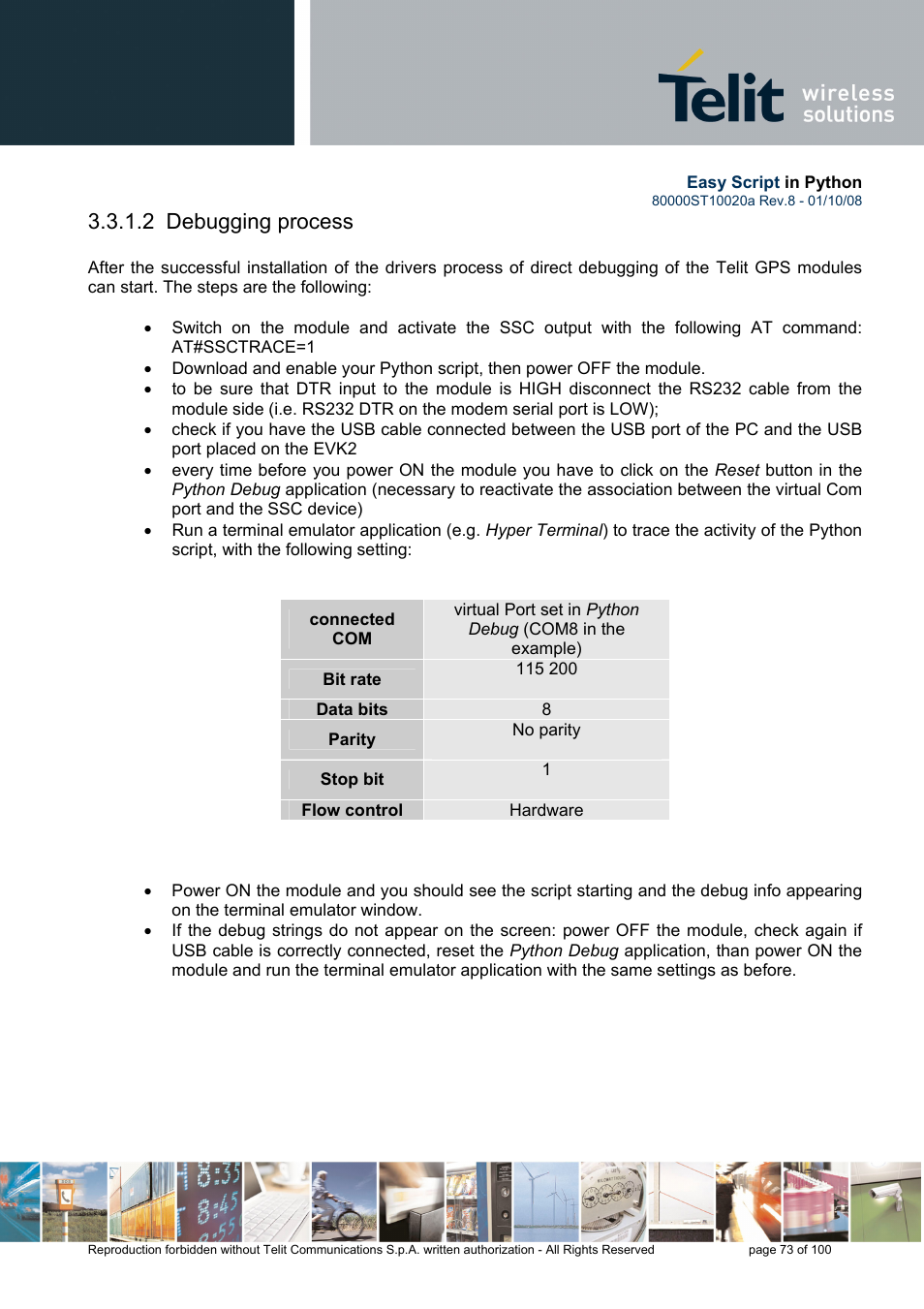 2 debugging process | Rainbow Electronics GM862-GPS User Manual | Page 73 / 100