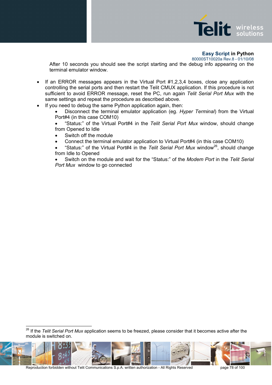Rainbow Electronics GM862-GPS User Manual | Page 78 / 100