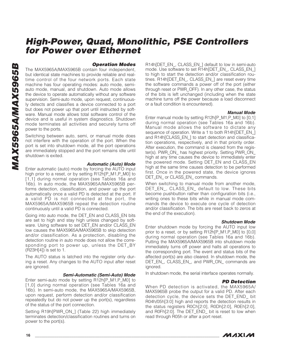 Rainbow Electronics MAX5965B User Manual | Page 16 / 52