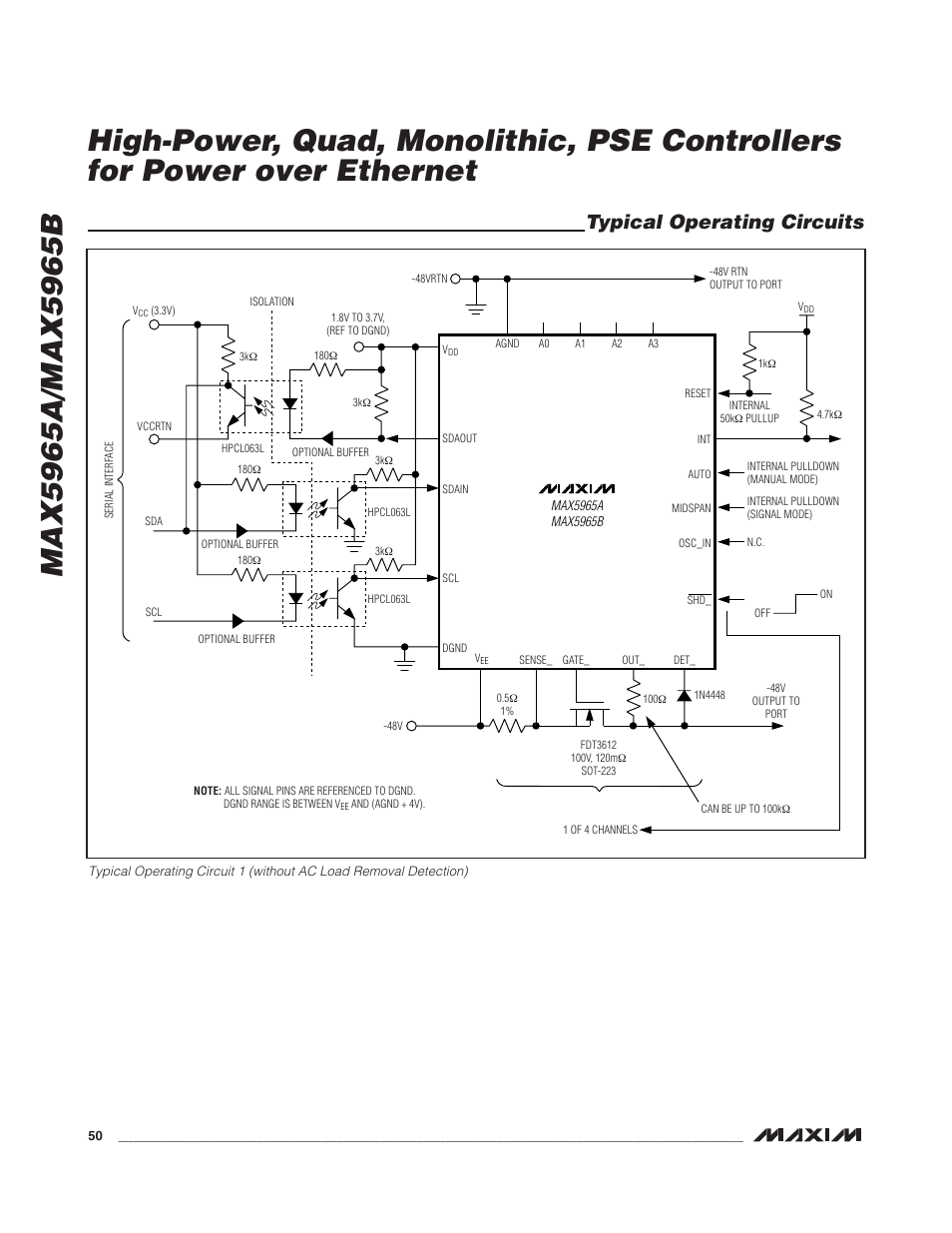 Typical operating circuits | Rainbow Electronics MAX5965B User Manual | Page 50 / 52