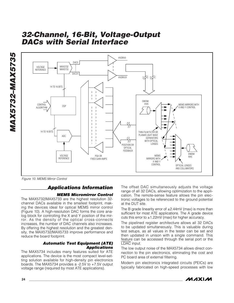 Applications information | Rainbow Electronics MAX5735 User Manual | Page 24 / 26